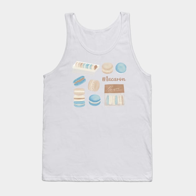 Sweet French Macaron Tank Top by Ryel Art